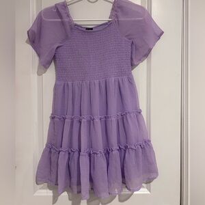 Art Class Lavender Ruffle Kids Dress